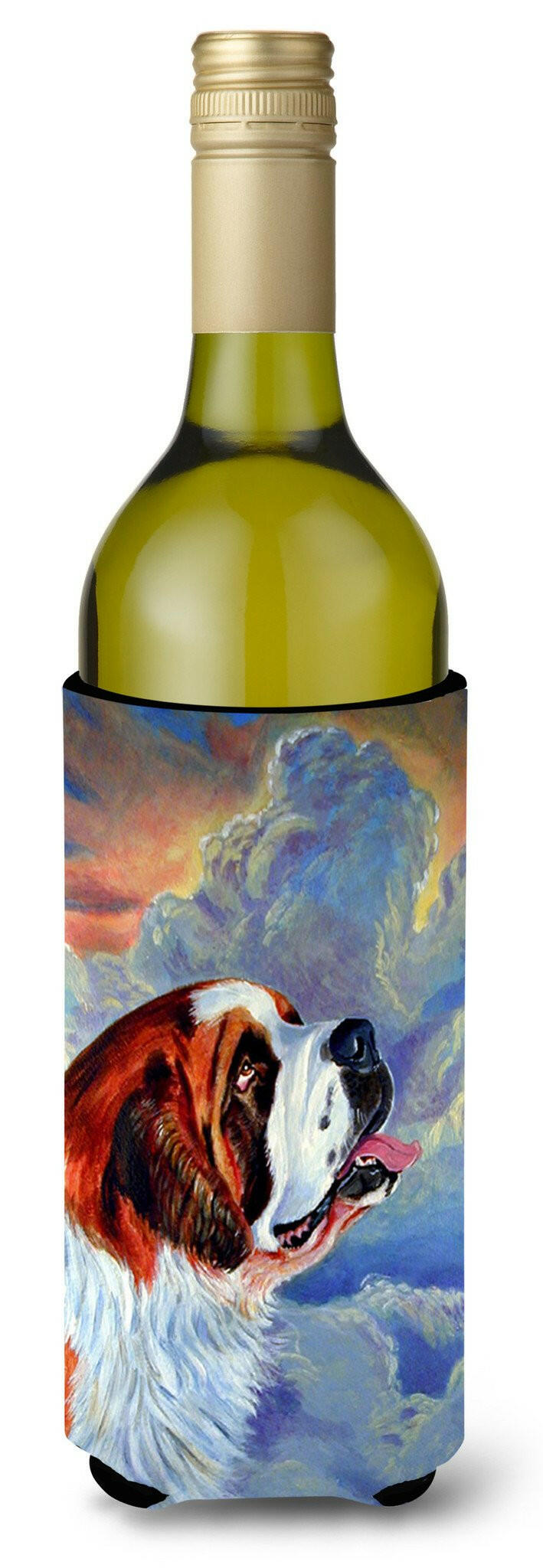 Saint Bernard Loyalty Wine Bottle Beverage Insulator Beverage Insulator Hugger by Caroline&#39;s Treasures