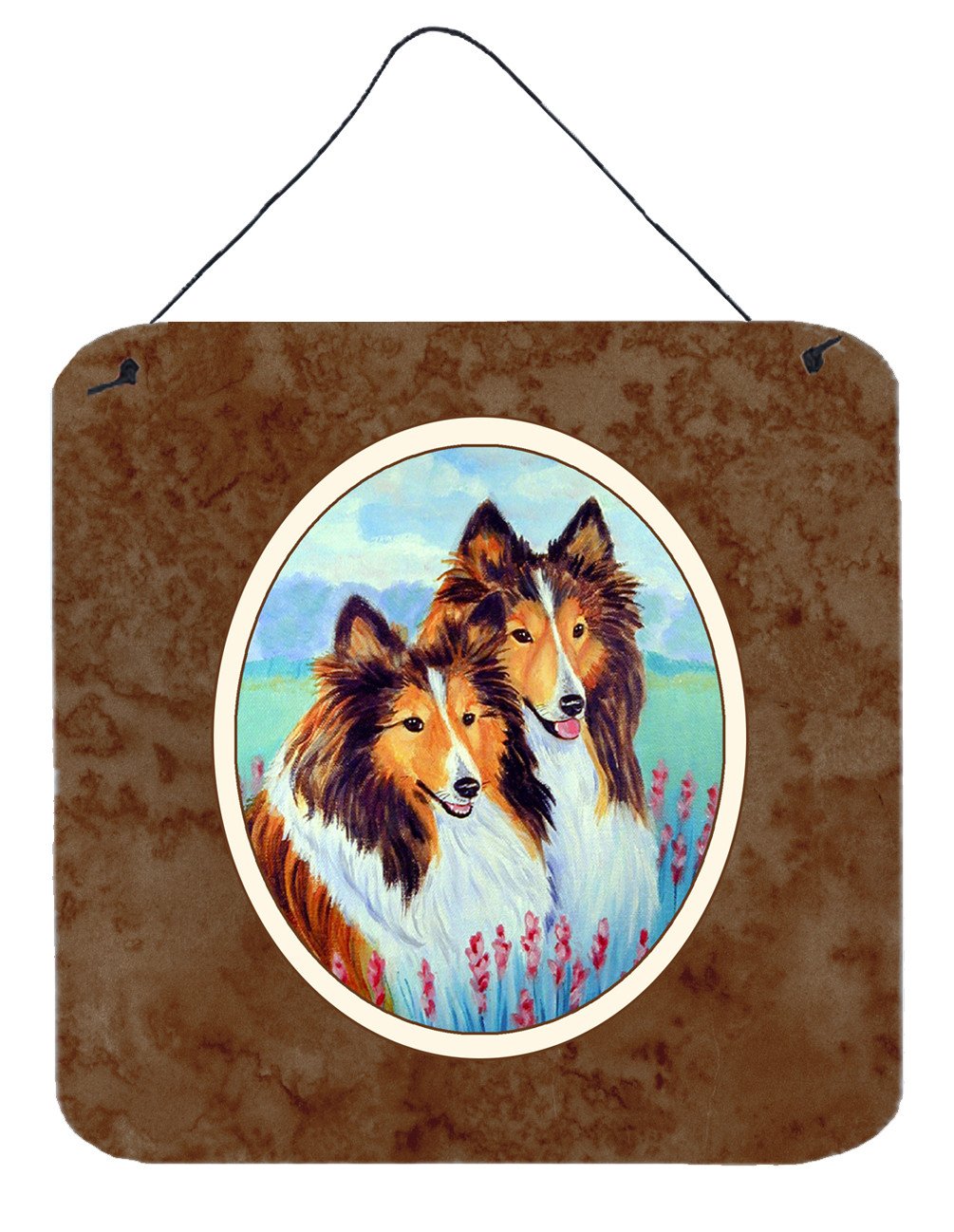 Sable Shelties Double Trouble Wall or Door Hanging Prints 7086DS66 by Caroline's Treasures
