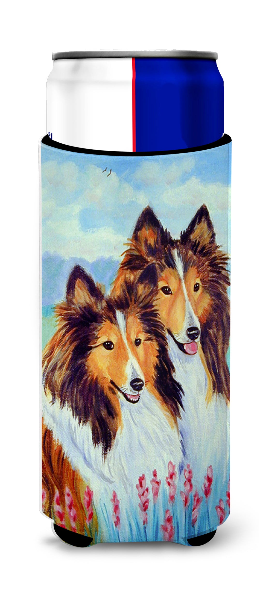 Sable Shelties Double Trouble Ultra Beverage Insulators for slim cans 7086MUK.