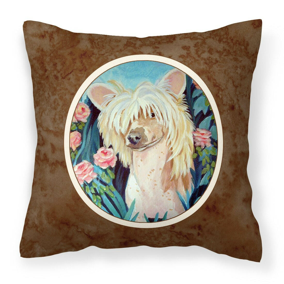 Chinese Crested Fabric Decorative Pillow 7087PW1414 - the-store.com