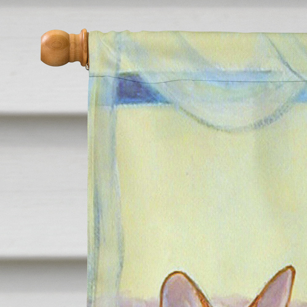 Cat  in the window Flag Canvas House Size