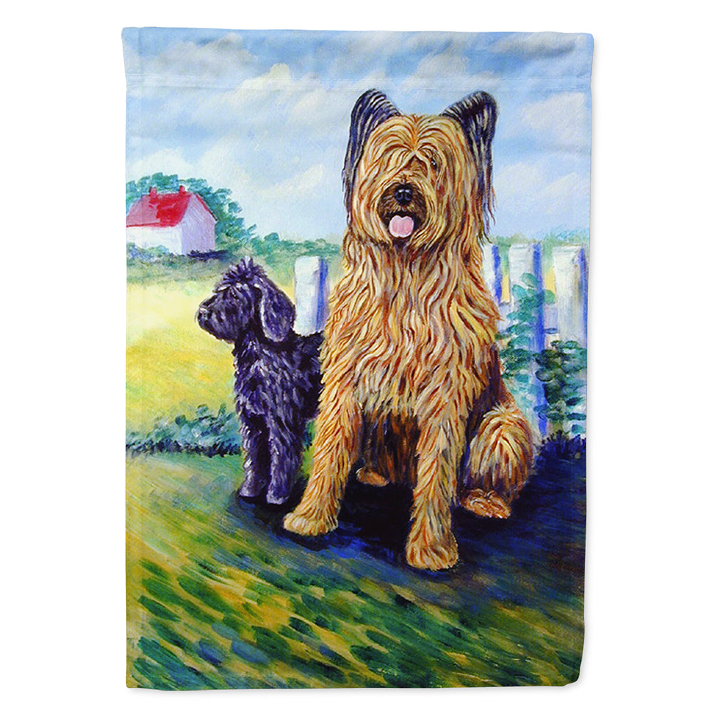 Briard Training Day for the puppy Flag Canvas House Size