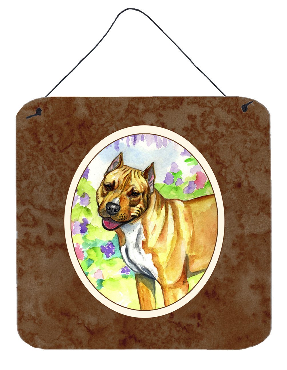 Pit Bull Wall or Door Hanging Prints 7093DS66 by Caroline&#39;s Treasures