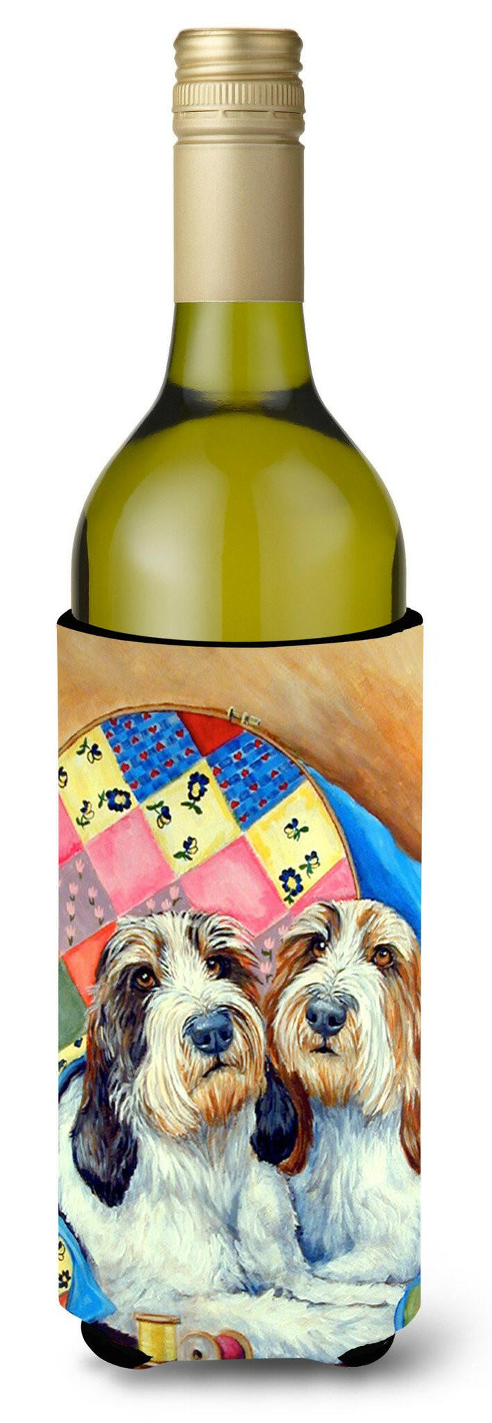 Petit Basset Griffon Vendeen Wine Bottle Beverage Insulator Beverage Insulator Hugger by Caroline&#39;s Treasures