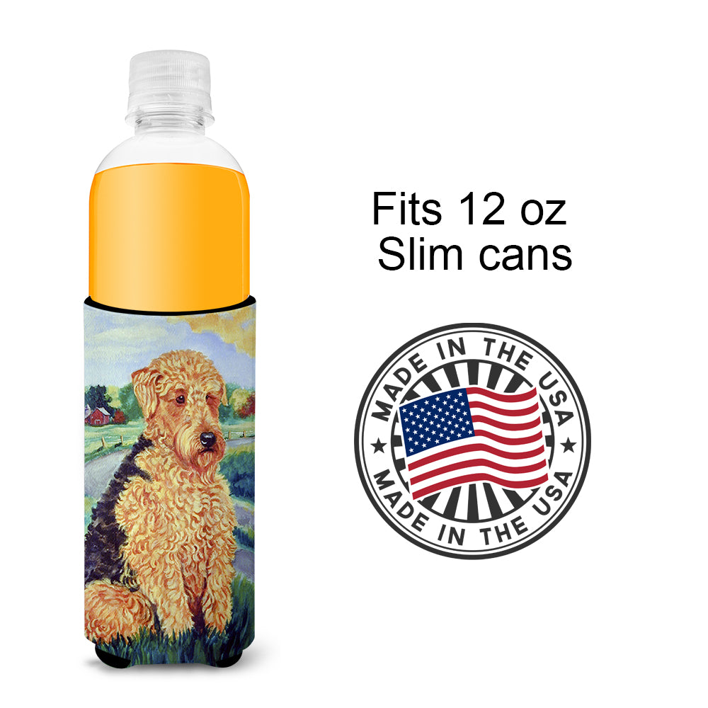 Airedale Terrier Ultra Beverage Insulators for slim cans 7096MUK.