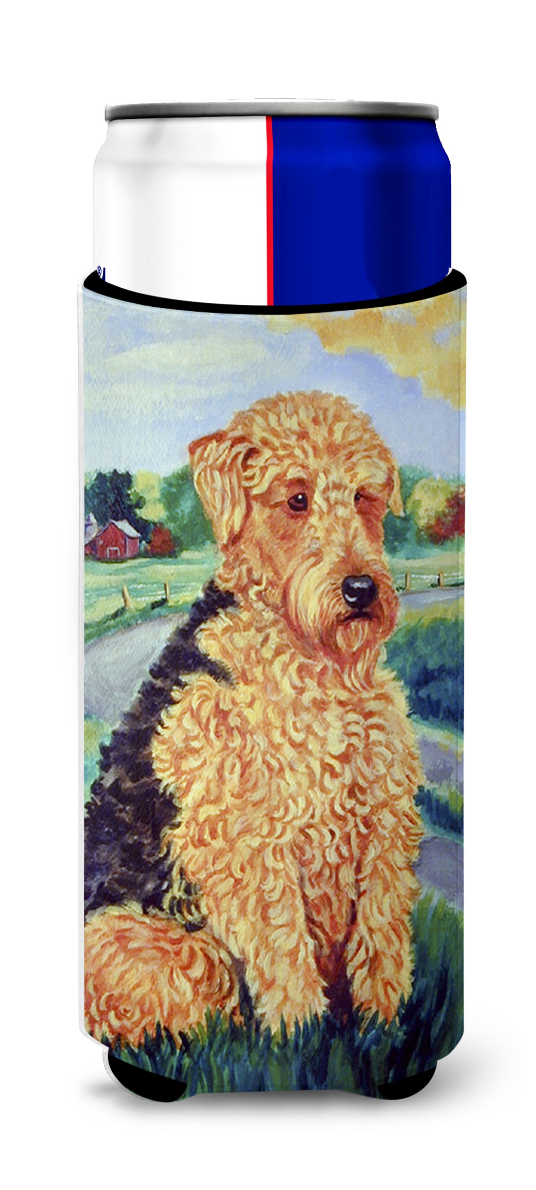 Airedale Terrier Ultra Beverage Insulators for slim cans 7096MUK.