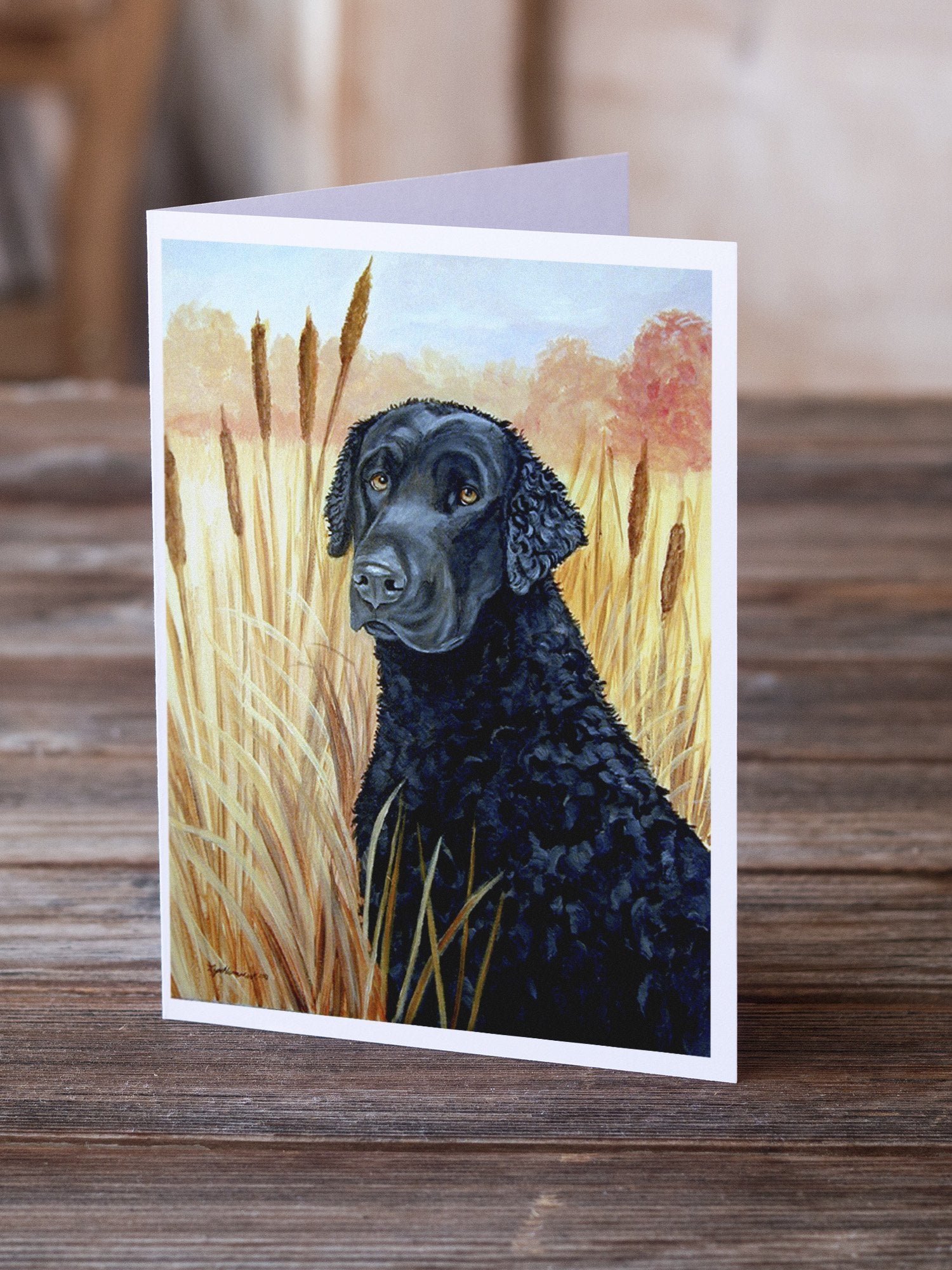 Curly Coated Retriever  Greeting Cards and Envelopes Pack of 8 - the-store.com