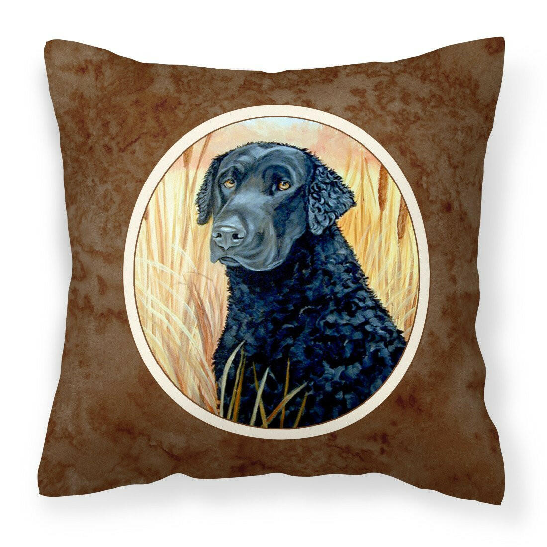 Curly Coated Retriever Fabric Decorative Pillow 7097PW1414 - the-store.com