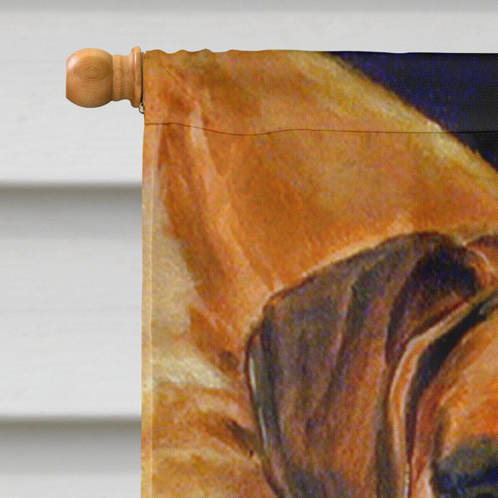 Fawn Natural Great Dane and Puppy Flag Canvas House Size  the-store.com.