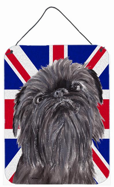 Brussels Griffon with Engish Union Jack British Flag Wall or Door Hanging Prints SC9863DS1216 by Caroline&#39;s Treasures
