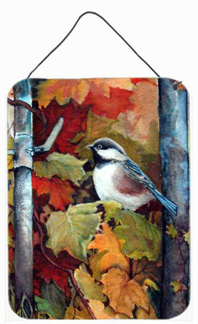 Caroline's Treasures Fence Sitter Chickadee Wall or Door Hanging Prints PJC1060DS1216