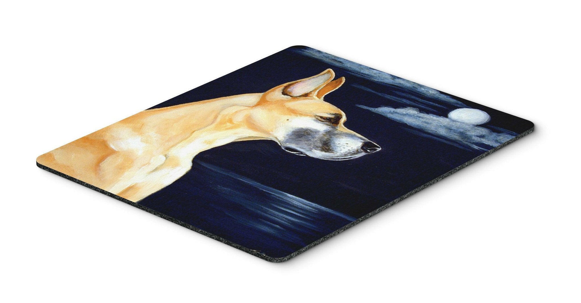 Fawn Great Dane in the Moonlight Mouse Pad, Hot Pad or Trivet by Caroline's Treasures
