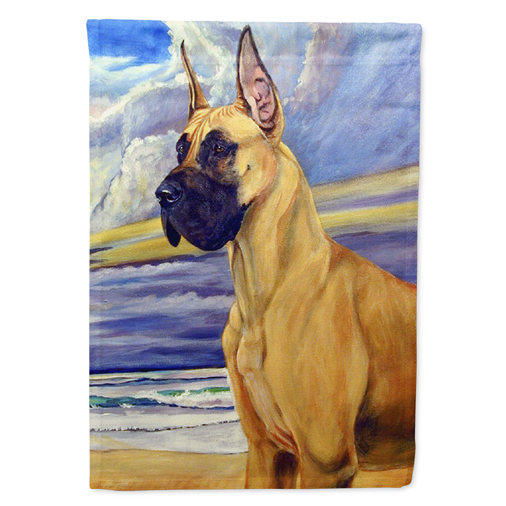 Fawn Great Dane at the beach Flag Canvas House Size  the-store.com.