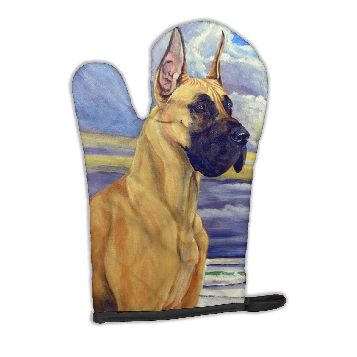 Fawn Great Dane at the beach Oven Mitt 7101OVMT  the-store.com.