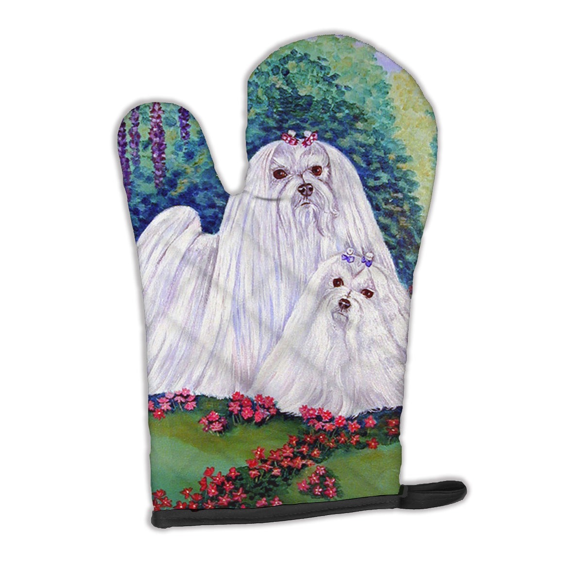 Maltese Momma and Puppy Oven Mitt 7104OVMT  the-store.com.