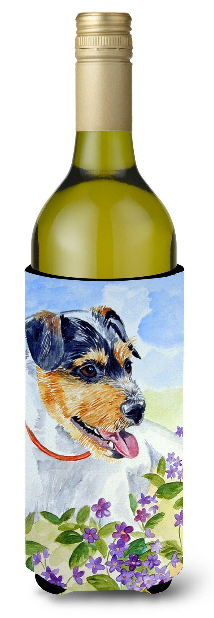 Jack Russell Terrier Wine Bottle Beverage Insulator Beverage Insulator Hugger by Caroline&#39;s Treasures