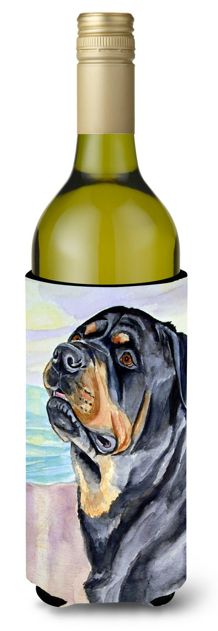 Rottweiler Wine Bottle Beverage Insulator Beverage Insulator Hugger by Caroline&#39;s Treasures