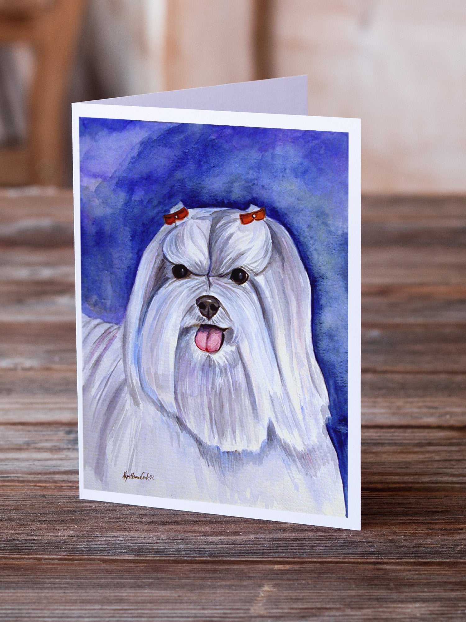 Maltese  Greeting Cards and Envelopes Pack of 8 - the-store.com
