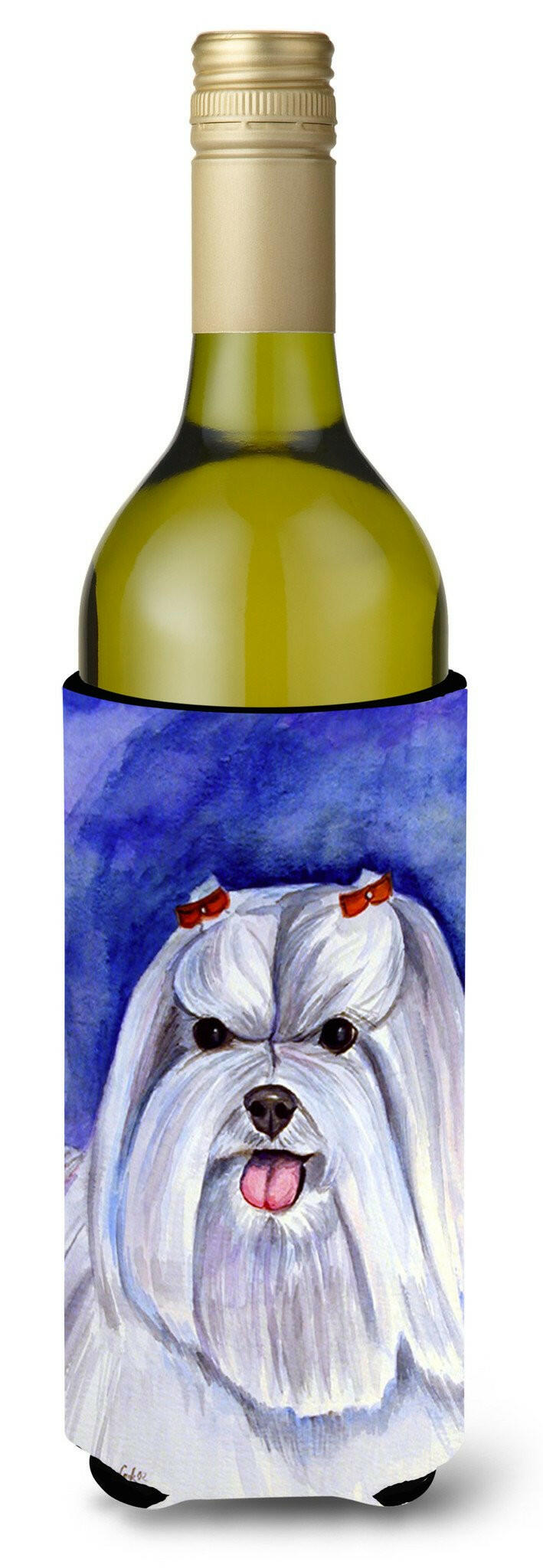 Maltese Wine Bottle Beverage Insulator Beverage Insulator Hugger by Caroline's Treasures