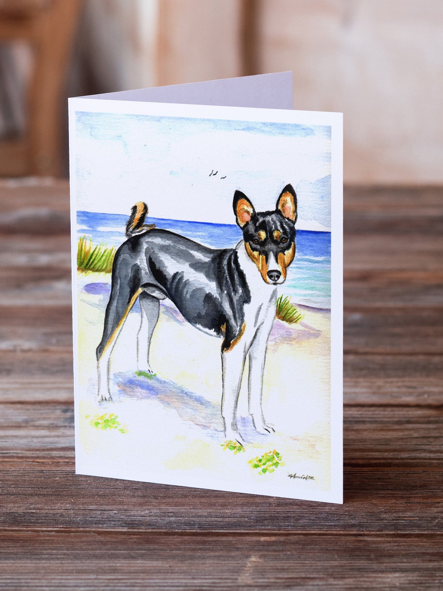 Basenji  Greeting Cards and Envelopes Pack of 8 - the-store.com