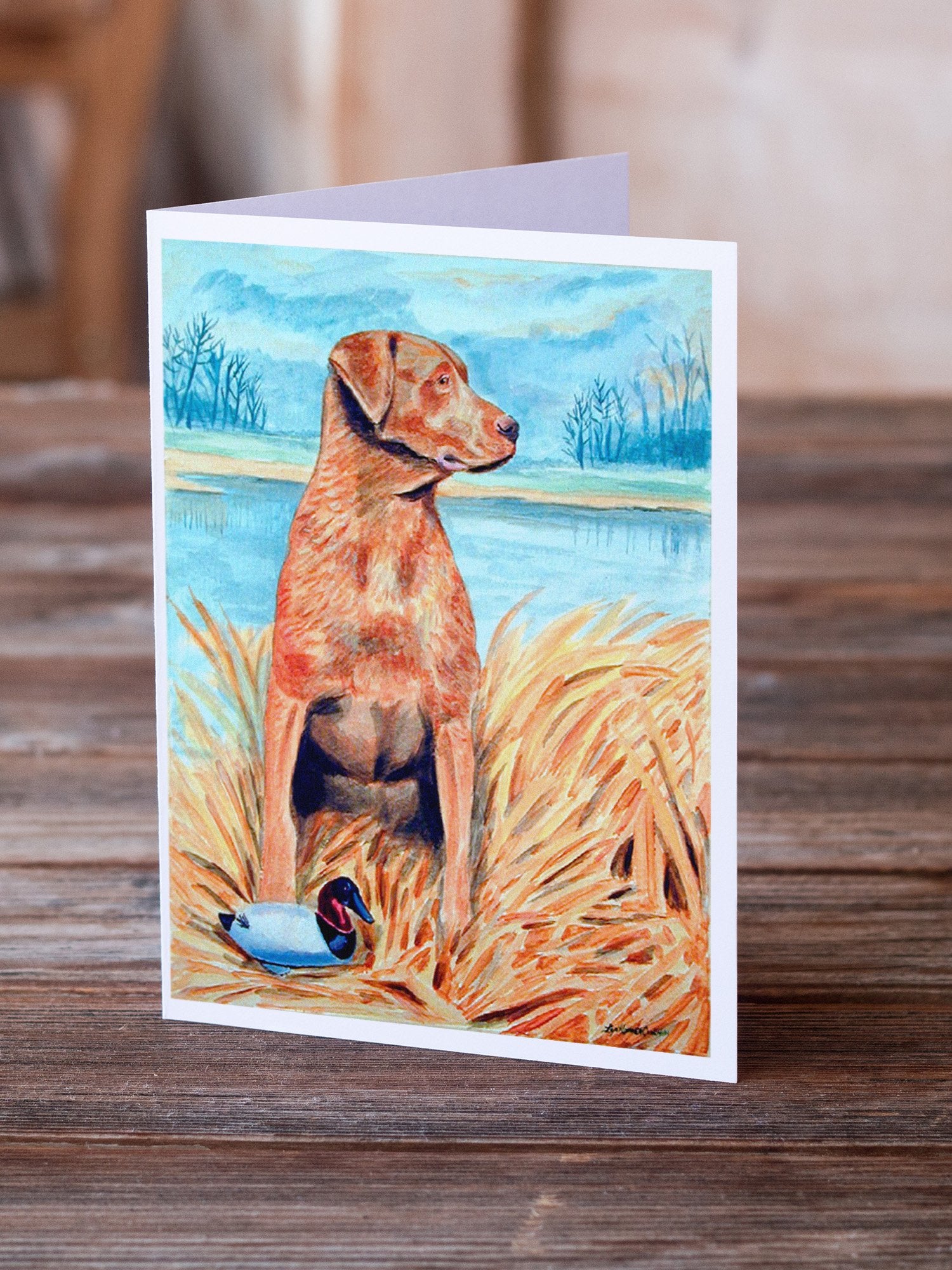 Chesapeake Bay Retriever Greeting Cards and Envelopes Pack of 8 - the-store.com