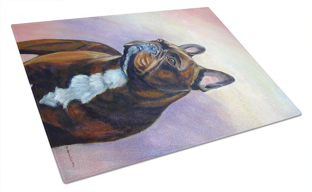 Caroline's Treasures French Bulldog Glass Cutting Boards – Durable, Decorative Kitchen Art Large