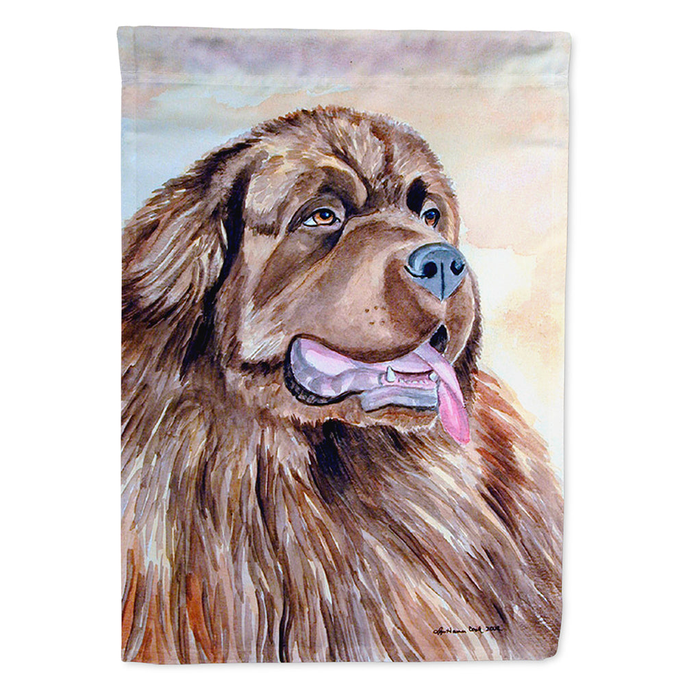 Chocolate Brown Newfie Newfoundland Flag Canvas House Size  the-store.com.