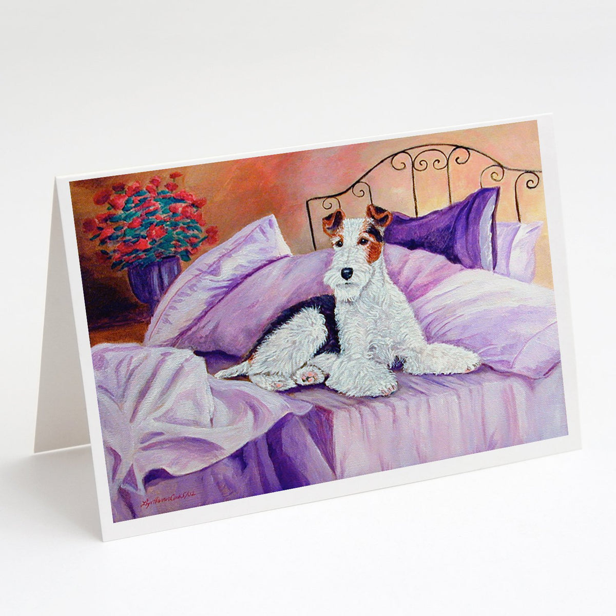 Buy this Fox Terrier Waiting on Mom Greeting Cards and Envelopes Pack of 8