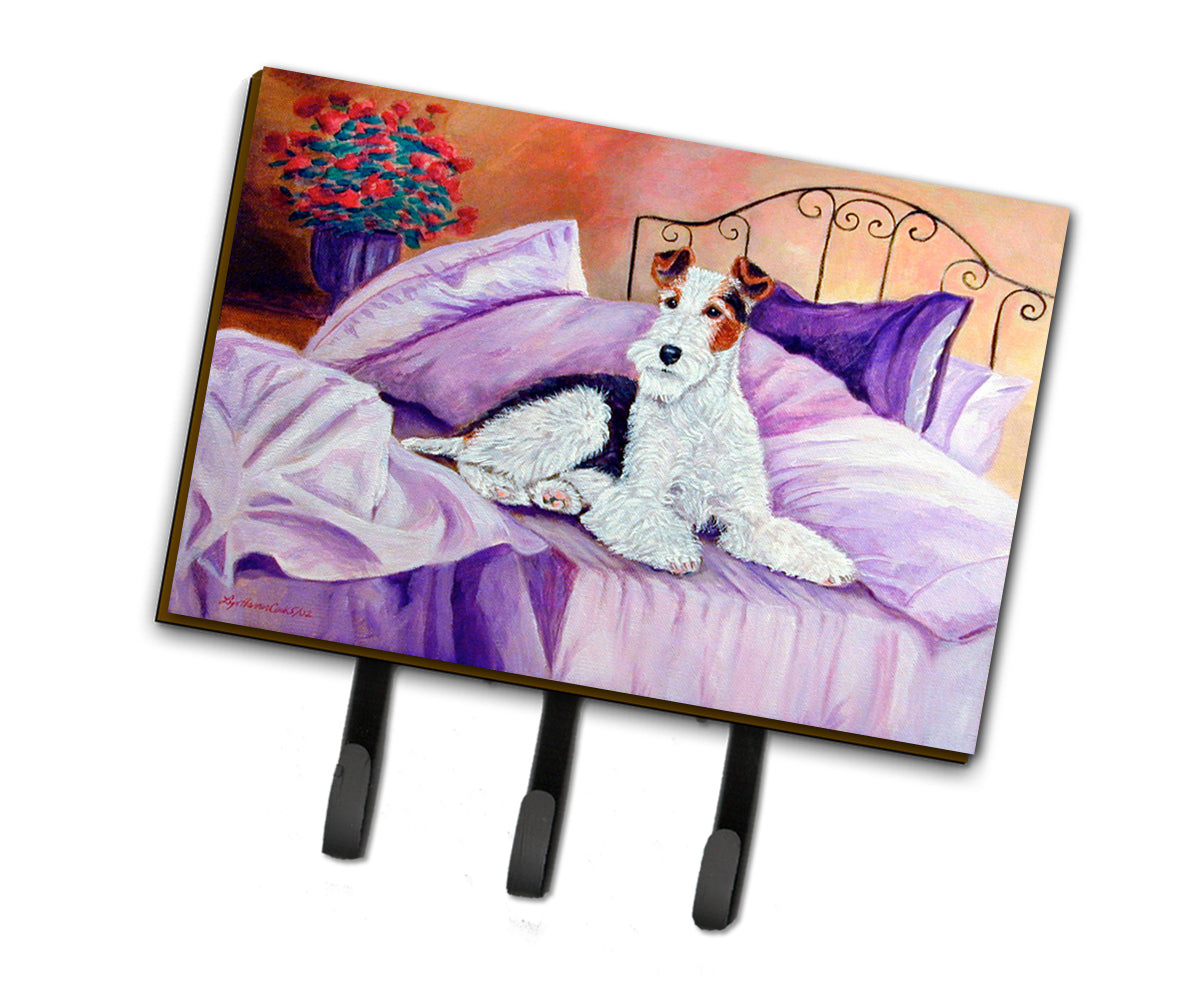 Fox Terrier Waiting on Mom Leash Holder or Key Hook  the-store.com.