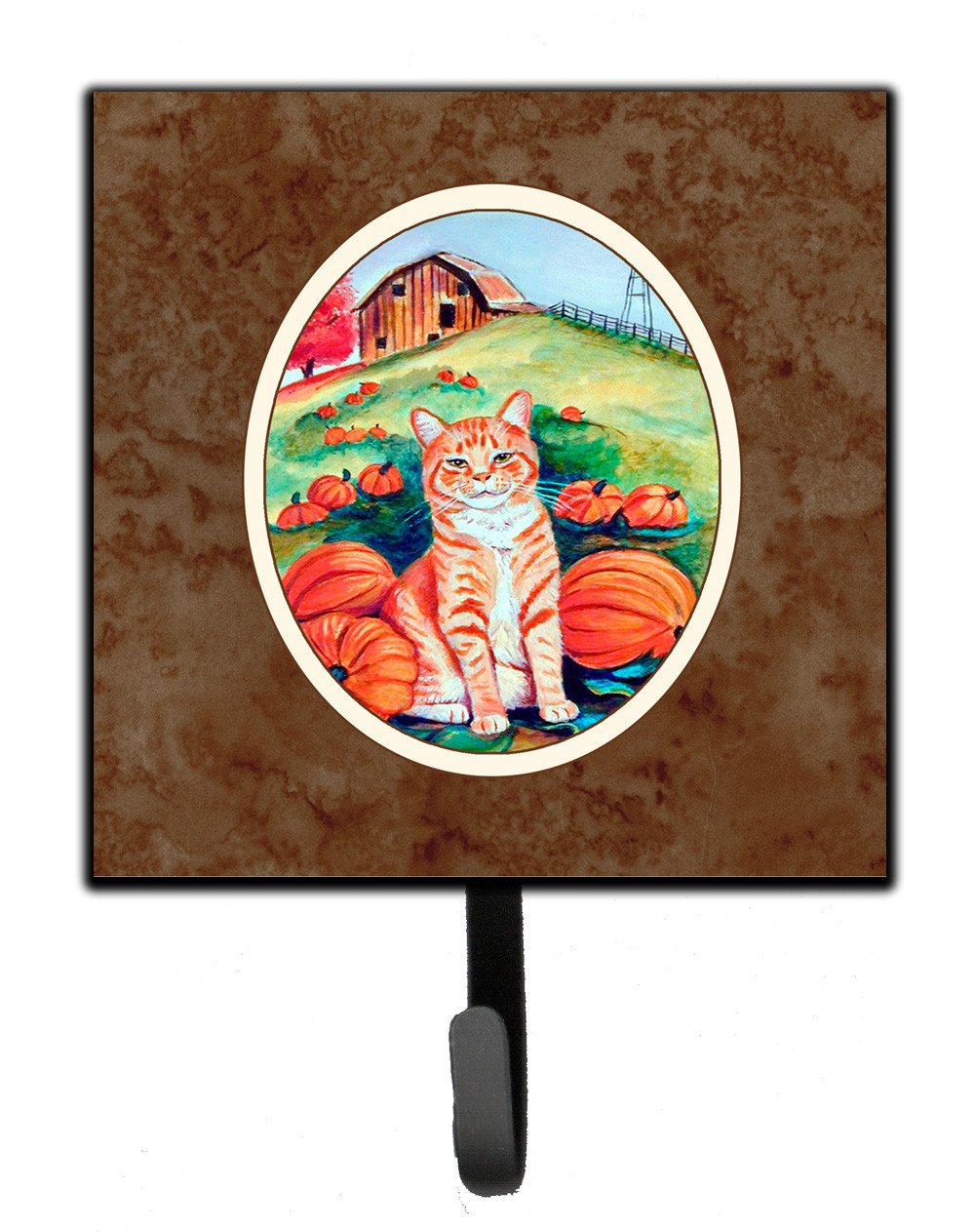 Tabby Cat in Pumpins Leash or Key Holder 7123SH4 by Caroline&#39;s Treasures