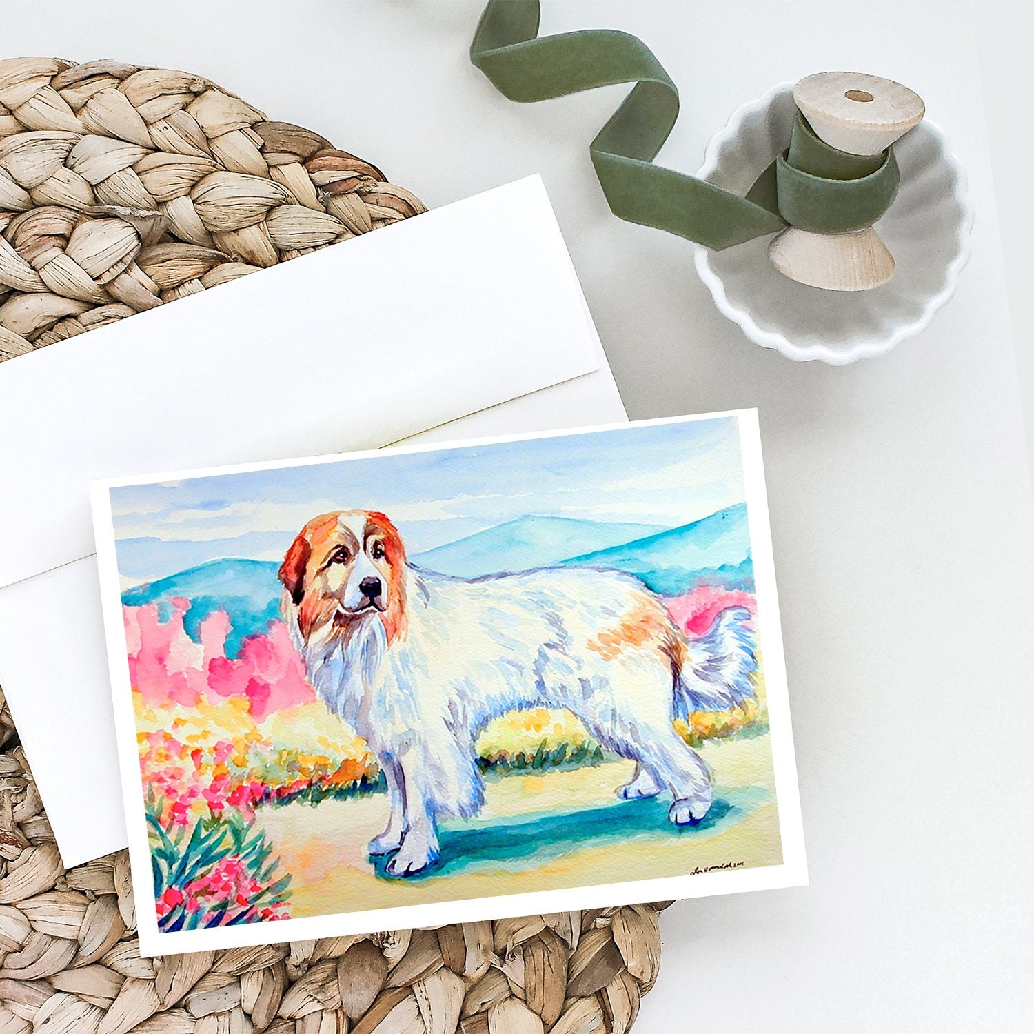 Great Pyrenees Greeting Cards and Envelopes Pack of 8 - the-store.com