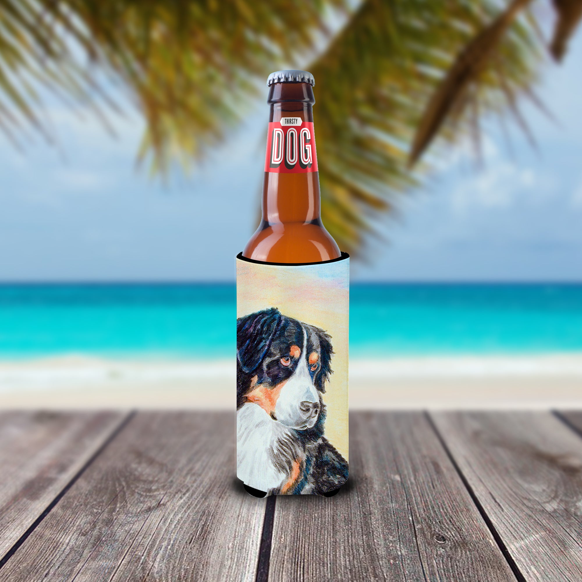 Bernese Mountain Dog Ultra Beverage Insulators for slim cans 7131MUK.