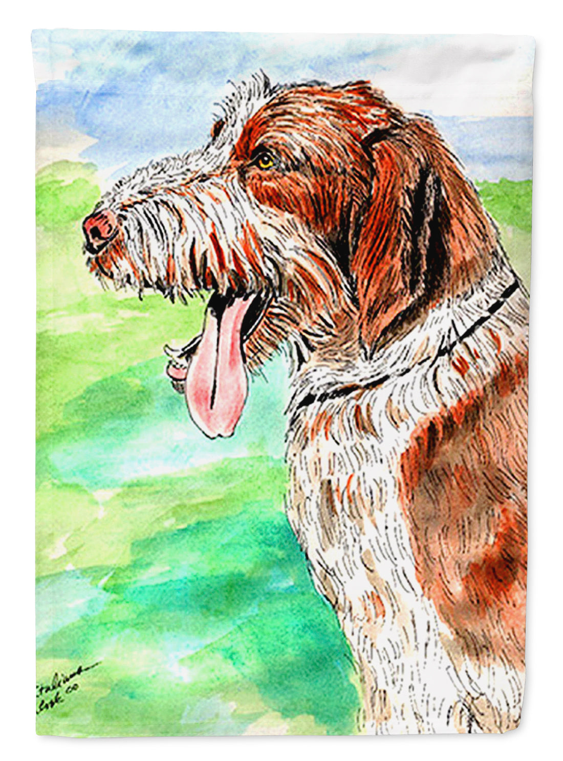 Italiano Spinone Flag Canvas House Size  the-store.com.