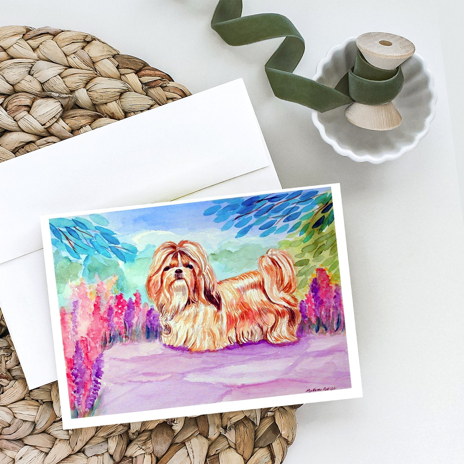 Shih Tzu Greeting Cards and Envelopes Pack of 8 - the-store.com