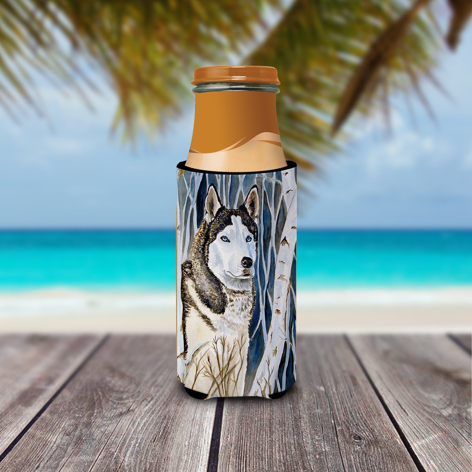 Siberian Husky Ultra Beverage Insulators for slim cans 7137MUK