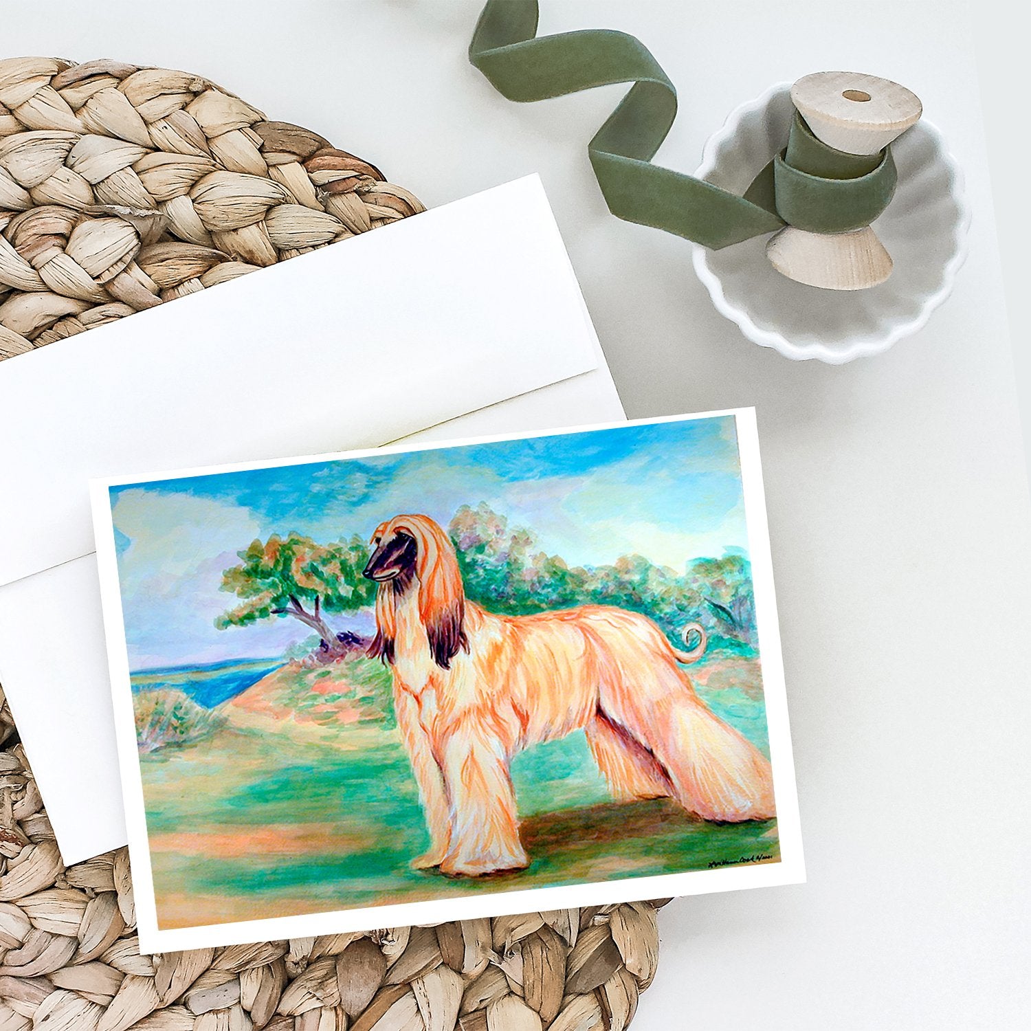 Afghan Hound Greeting Cards and Envelopes Pack of 8 - the-store.com