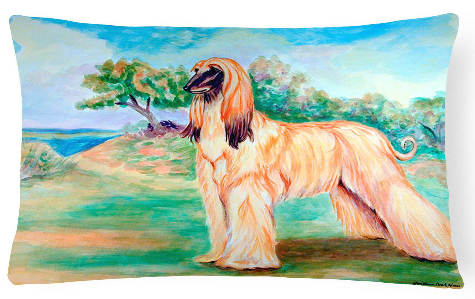 Afghan Hound Decorative   Canvas Fabric Pillow by Caroline's Treasures