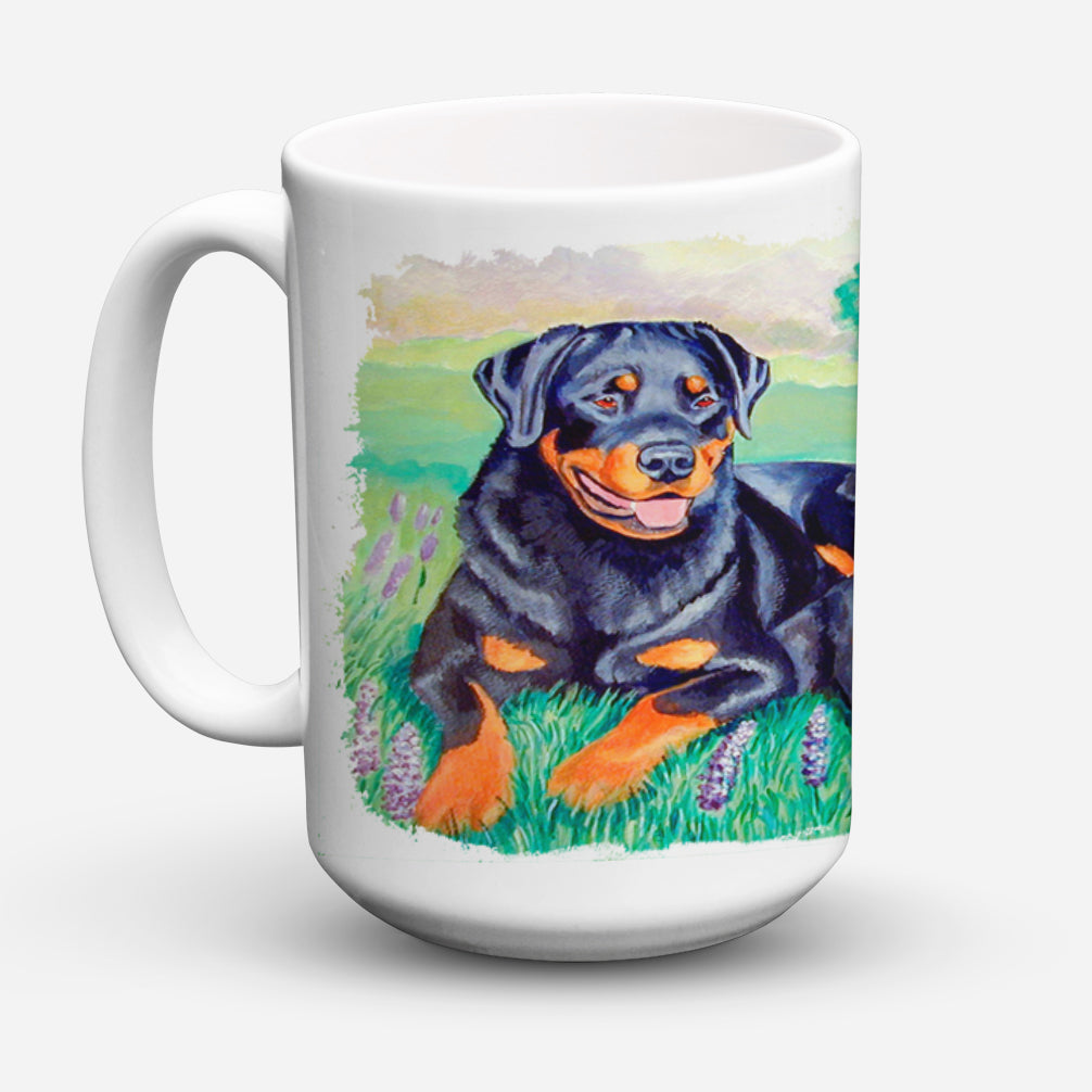 Rottweiler Dishwasher Safe Microwavable Ceramic Coffee Mug 15 ounce 7141CM15