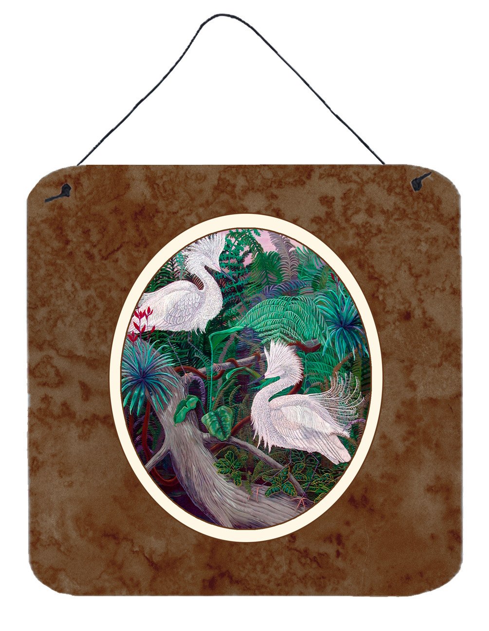 Bird - Egret Wall or Door Hanging Prints 7142DS66 by Caroline&#39;s Treasures