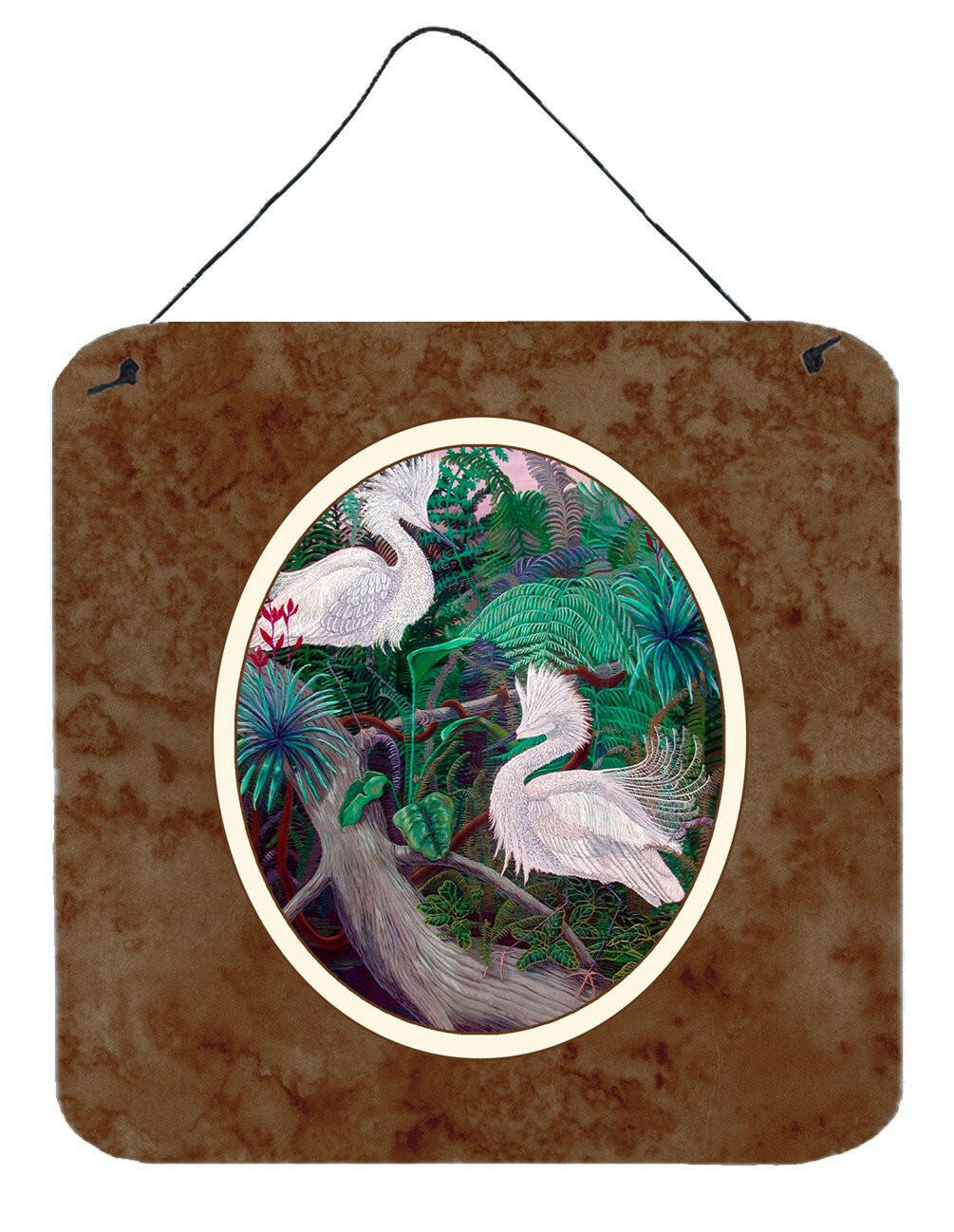 Bird - Egret Wall or Door Hanging Prints 7142DS66 by Caroline's Treasures