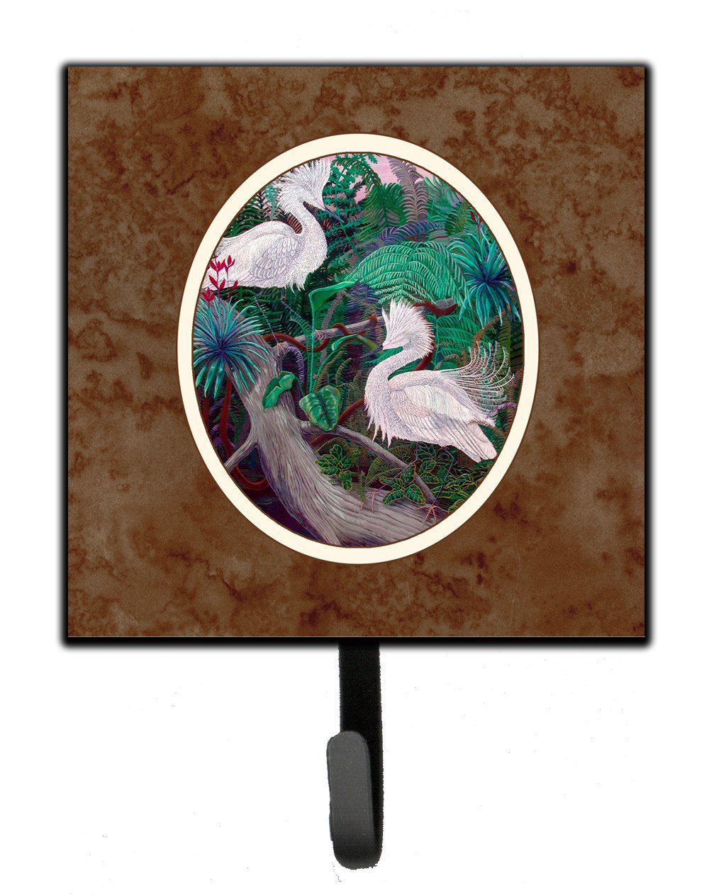 Bird - Egret Leash or Key Holder 7142SH4 by Caroline&#39;s Treasures