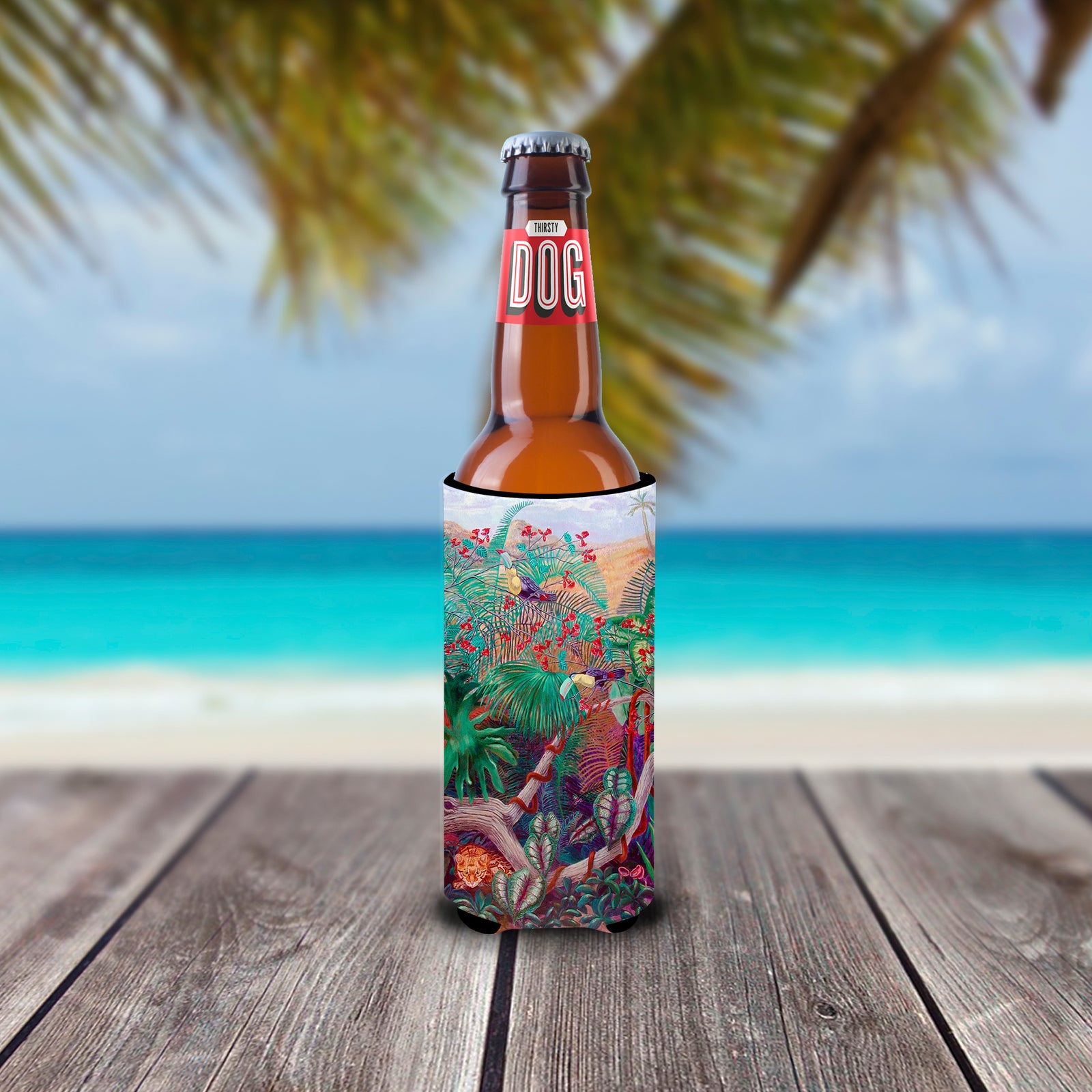 Caroline's Treasures Bird - Toucan Slim Can Hugger – Fun & Functional Drink Coolers 7144MUK