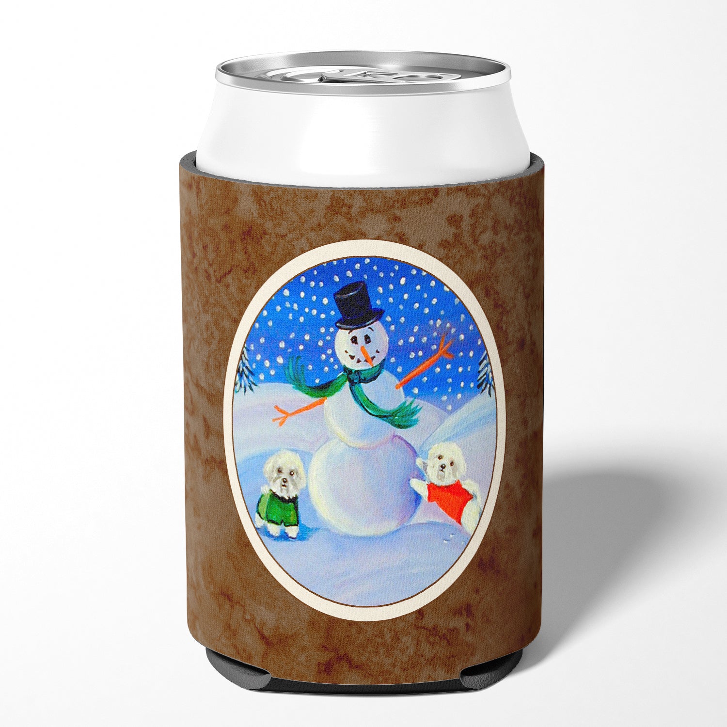 Snowman Bichon Frise Can or Bottle Hugger 7145CC