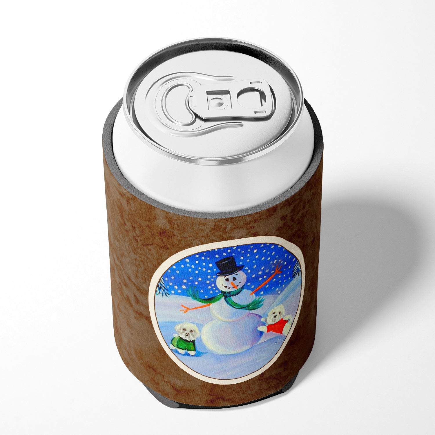 Snowman Bichon Frise Can or Bottle Hugger 7145CC.