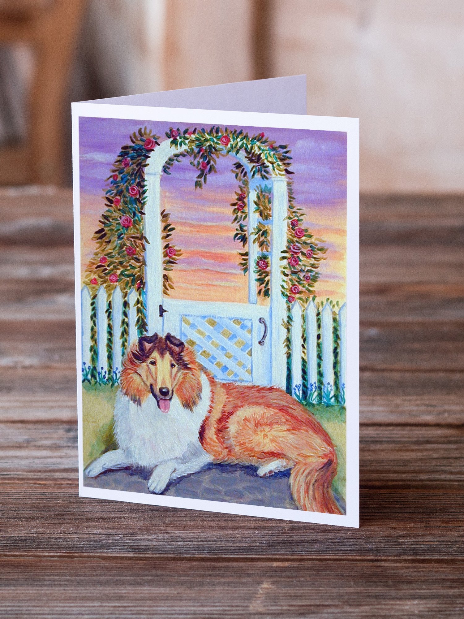 Collie  Greeting Cards and Envelopes Pack of 8 - the-store.com