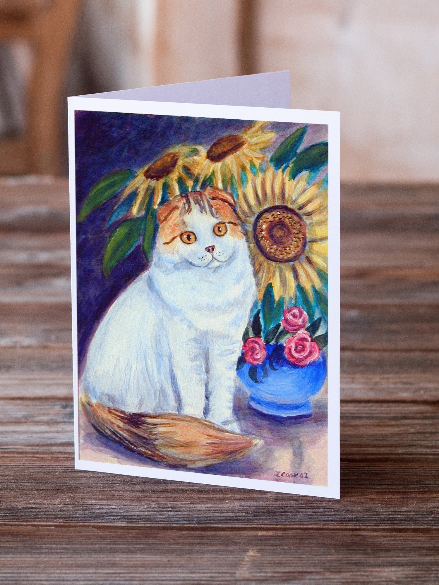 Cat  Greeting Cards and Envelopes Pack of 8 - the-store.com