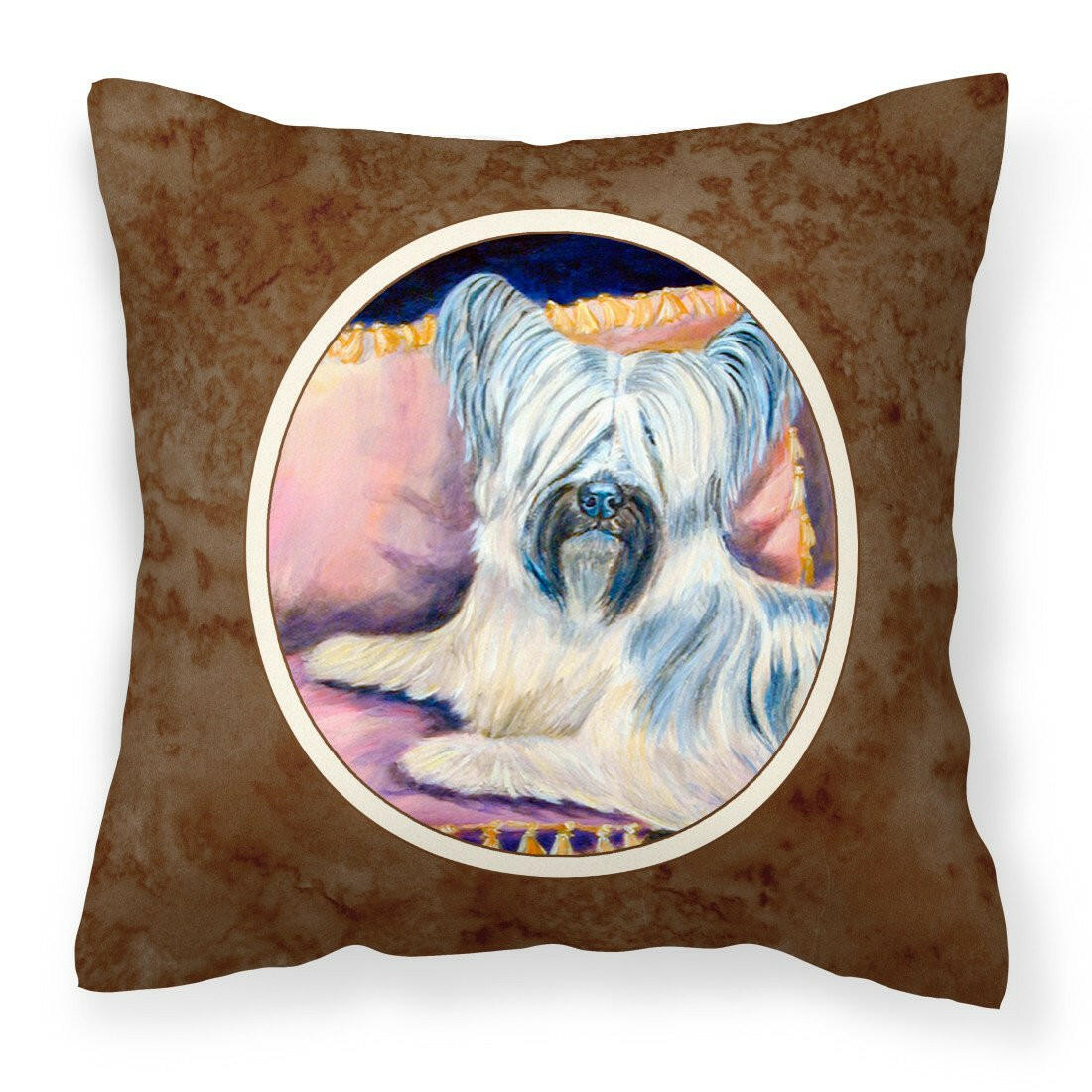 Skye Terrier Fabric Decorative Pillow 7154PW1414 - the-store.com