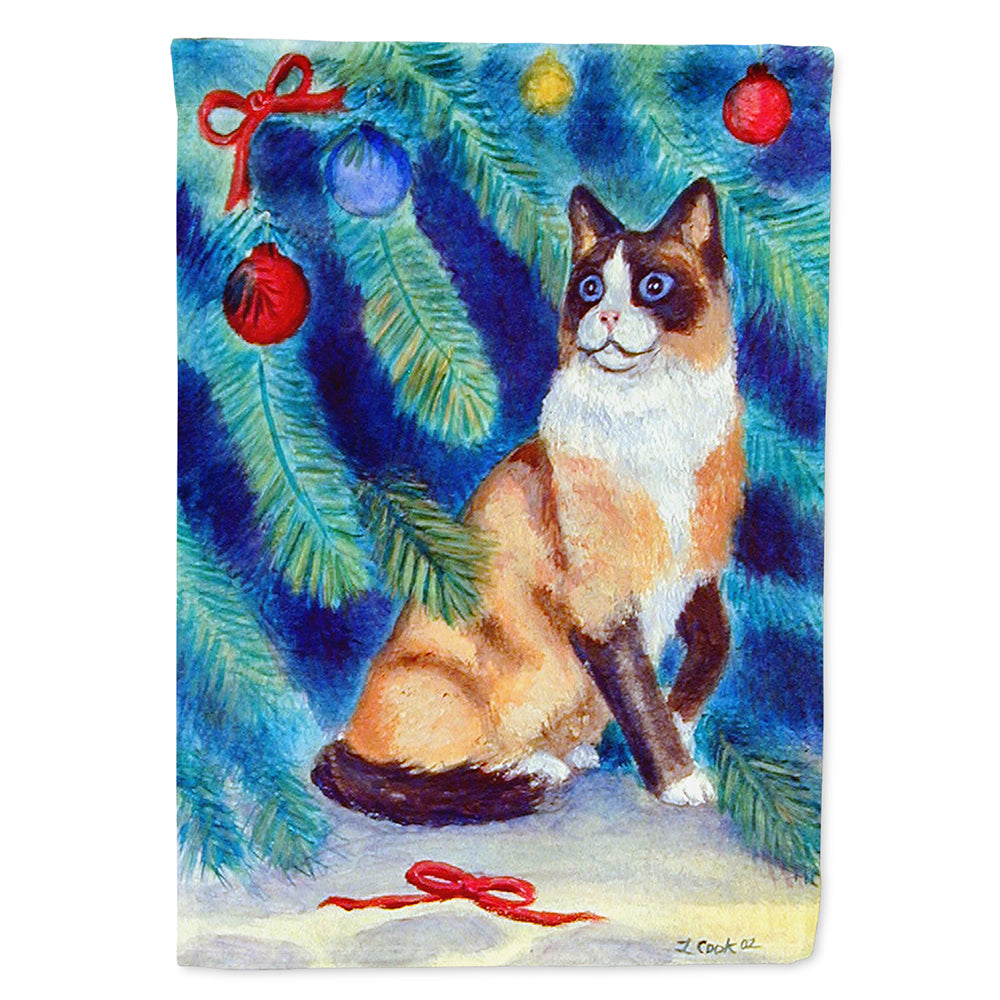 Christmas Tree Cat Flag Canvas House Size  the-store.com.