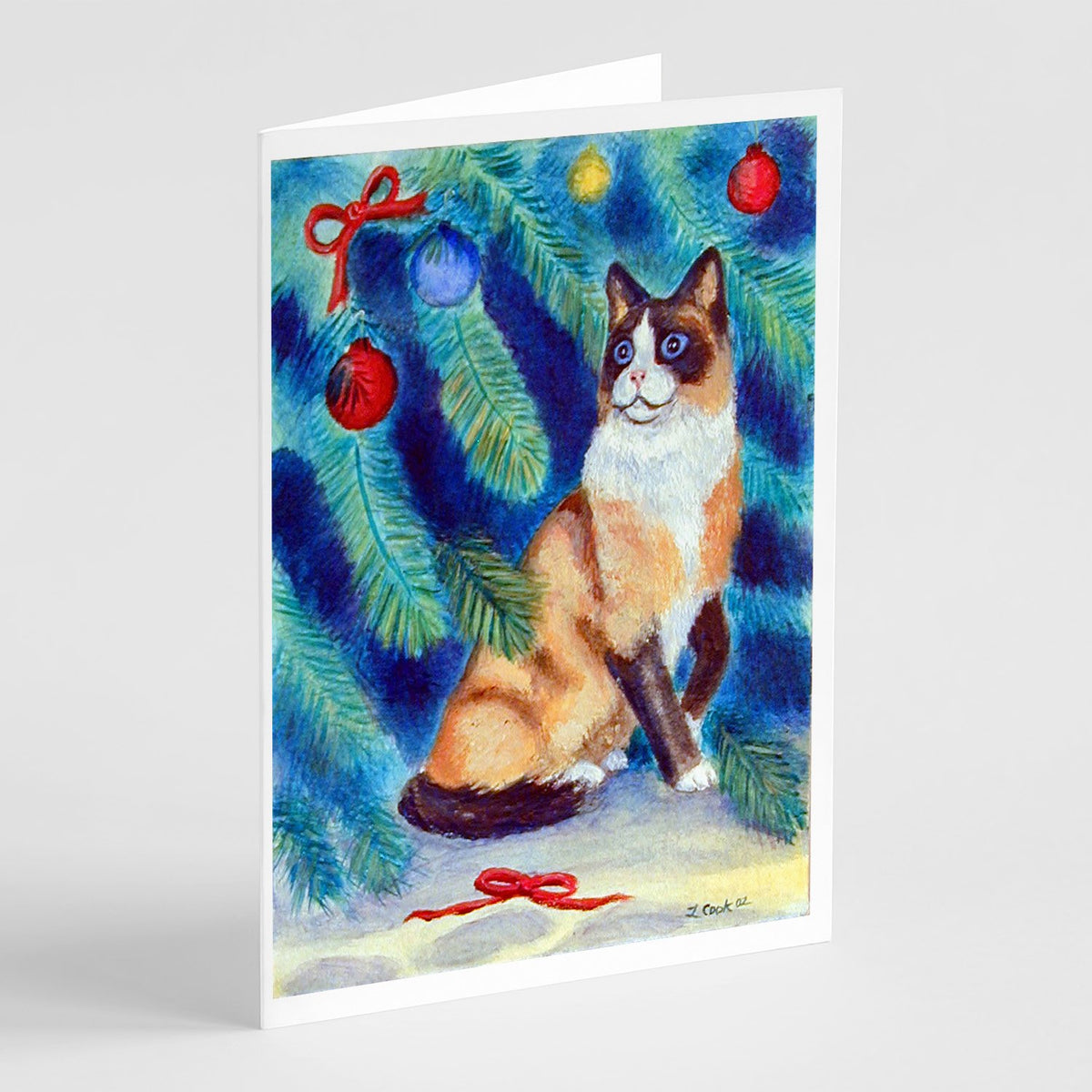 Buy this Christmas Tree Cat  Greeting Cards and Envelopes Pack of 8