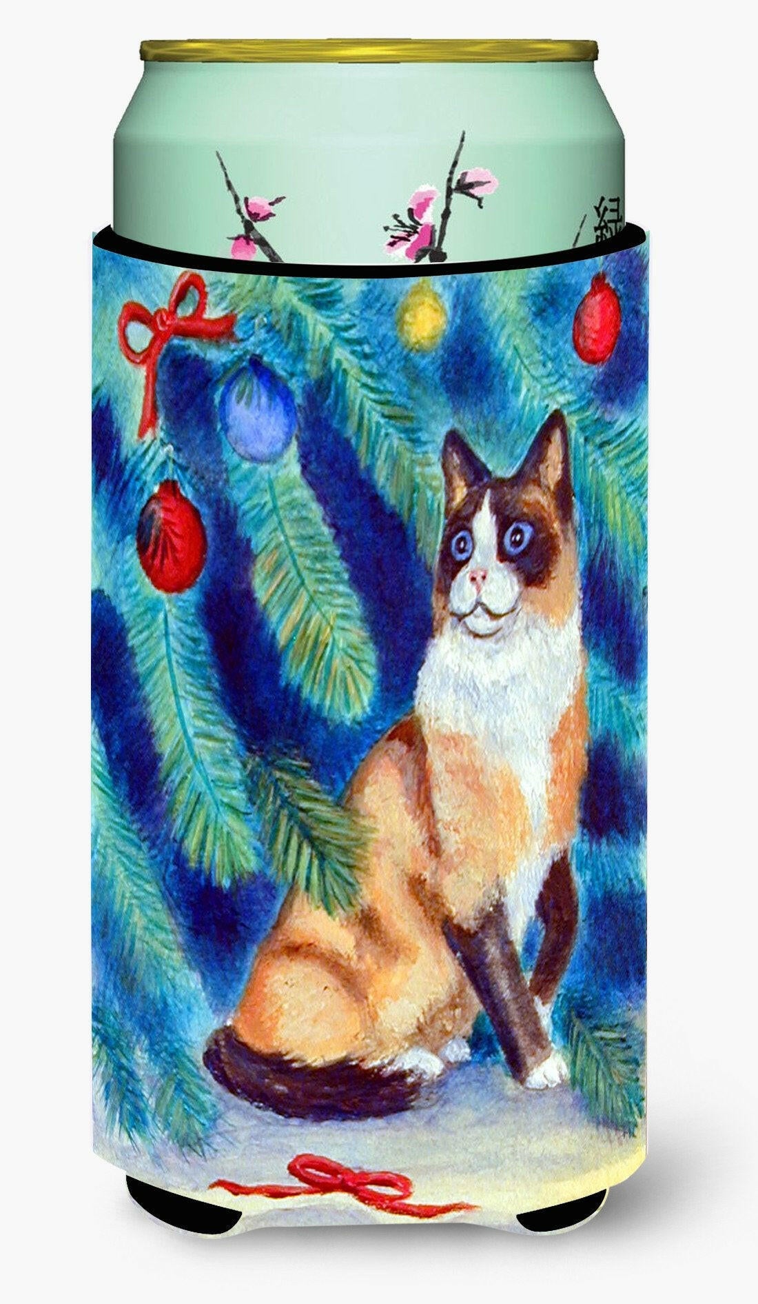 Christmas Tree Cat  Tall Boy Beverage Insulator Beverage Insulator Hugger by Caroline&#39;s Treasures